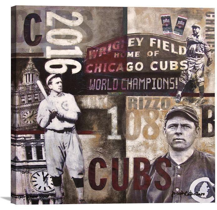Chicago Cubs Art - Canvas Print - 2016 World Series  Painting