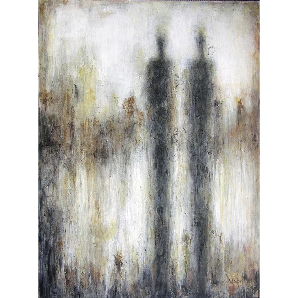 Couple Canvas Painting - "Together" - Chicago Skyline Art
