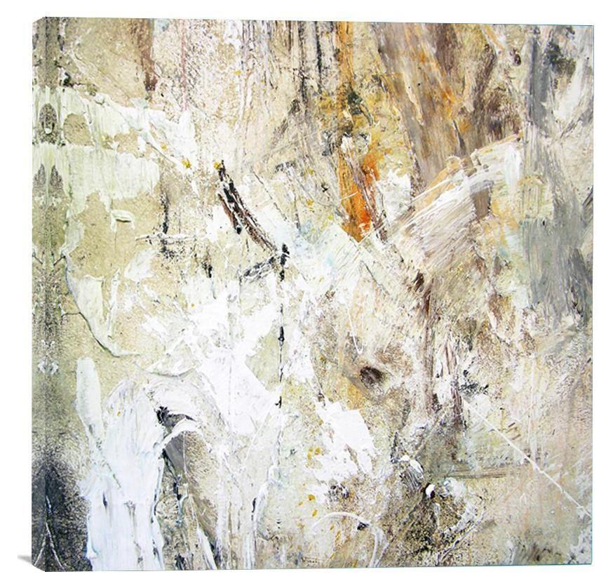 Neutral Canvas Painting Print- "Presence of Time" - Chicago Skyline Art