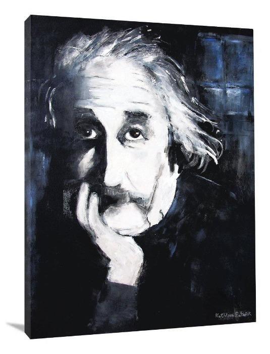 Einstein Portrait Canvas  - "Einstein" - Chicago Skyline Art
