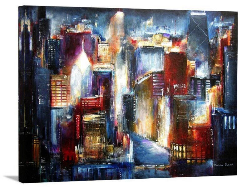 Chicago Skyline Print - "Chicago River Skyline" 
