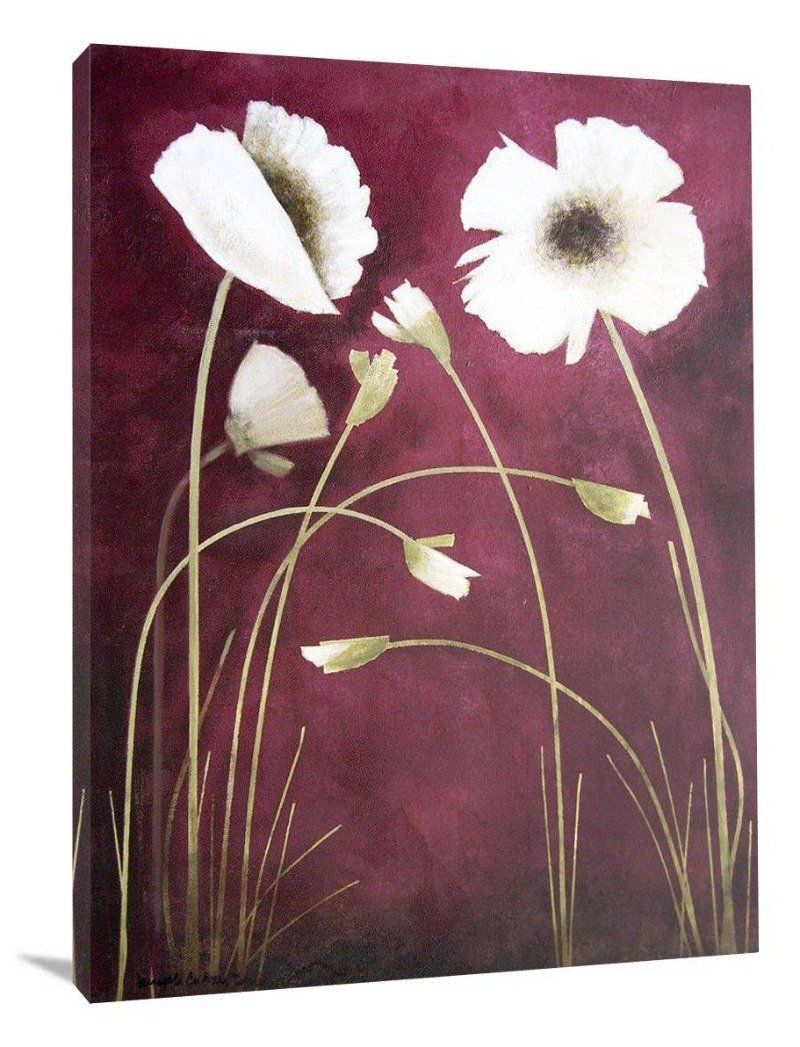 White Poppy Canvas Print -  "Golden Glow Poppies" - Chicago Skyline Art