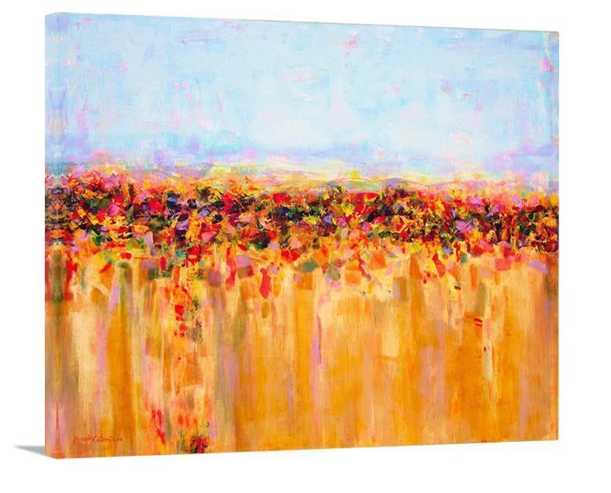 Semi-abstract Landscape Painting Print- "Tuscan Fields" - Chicago Skyline Art