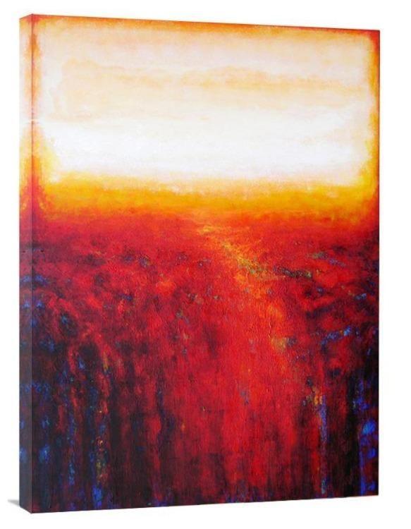 Abstract Landscape Canvas Print - "Summer Sunset"