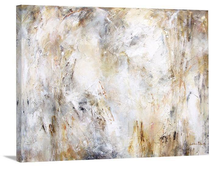 Abstract Canvas Art Print in Neutrals - " A Matter of Time" - Chicago Skyline Art