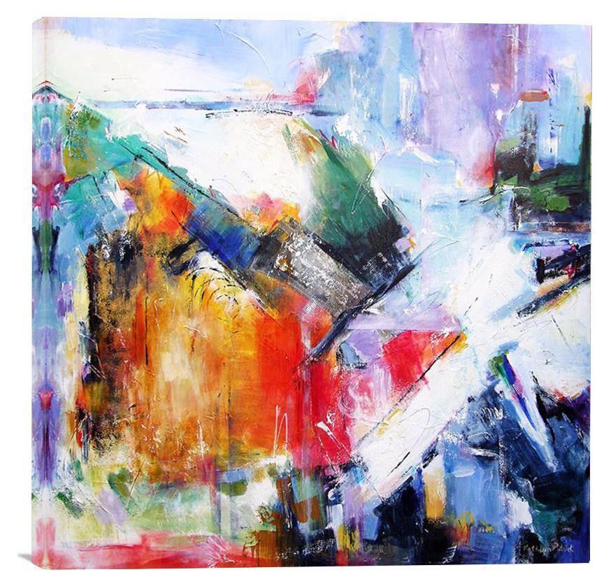 Contemporary Abstract Art Print - "Momentum" - Chicago Skyline Art