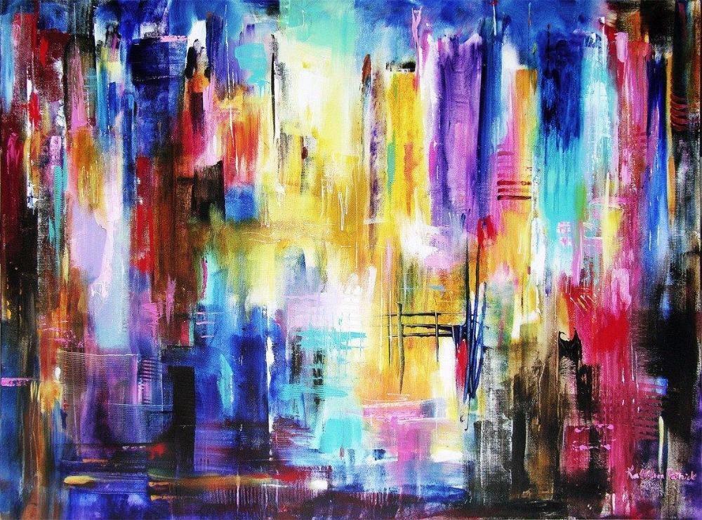 Abstract Cityscape Painting Print