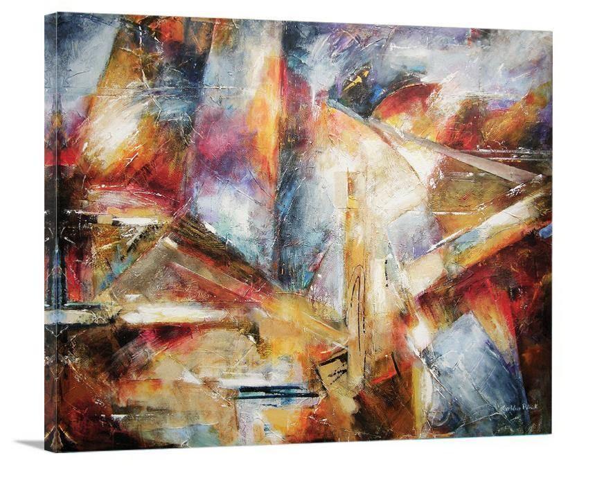 Abstract Canvas Art Print - "In Motion" - Chicago Skyline Art
