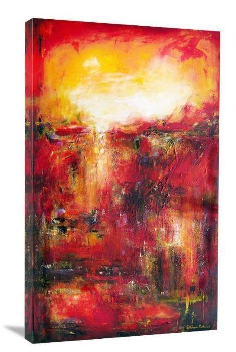Contemporary Landscape Painting Print -"On the Sunset Horizon" - Chicago Skyline Art