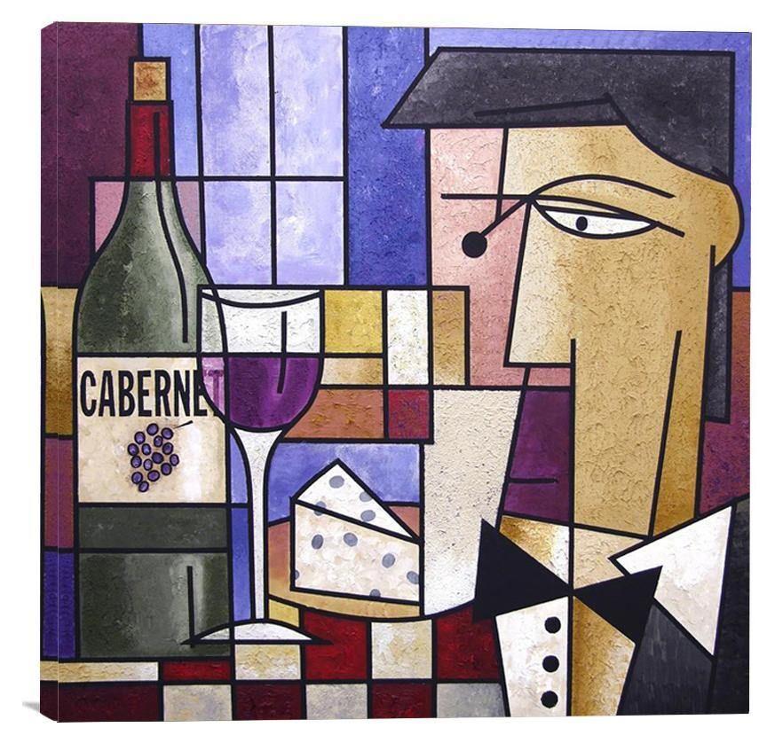 Wine Art Painting Print - "Cabernet" - Chicago Skyline Art