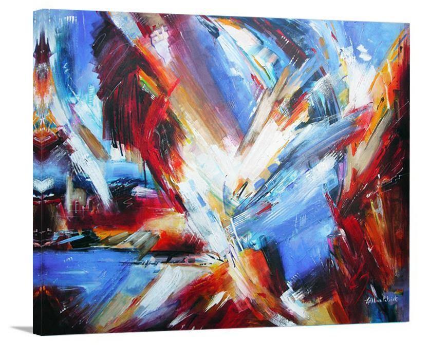 Abstract Art Canvas Print- "Ode to Joy" - Chicago Skyline Art