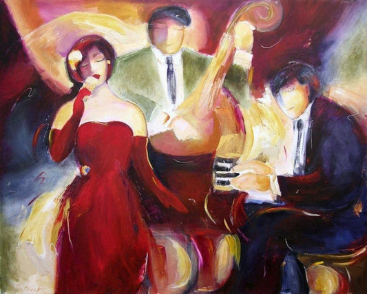 Jazz Music Print on Canvas - Jazz Trio