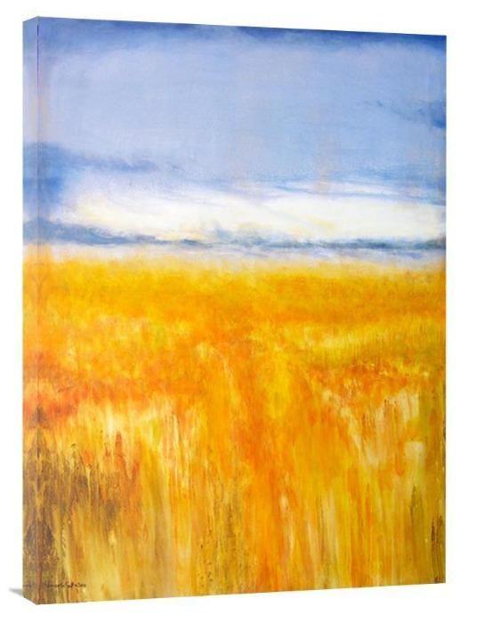 Landscape Painting Print- "Golden Fields" - Chicago Skyline Art