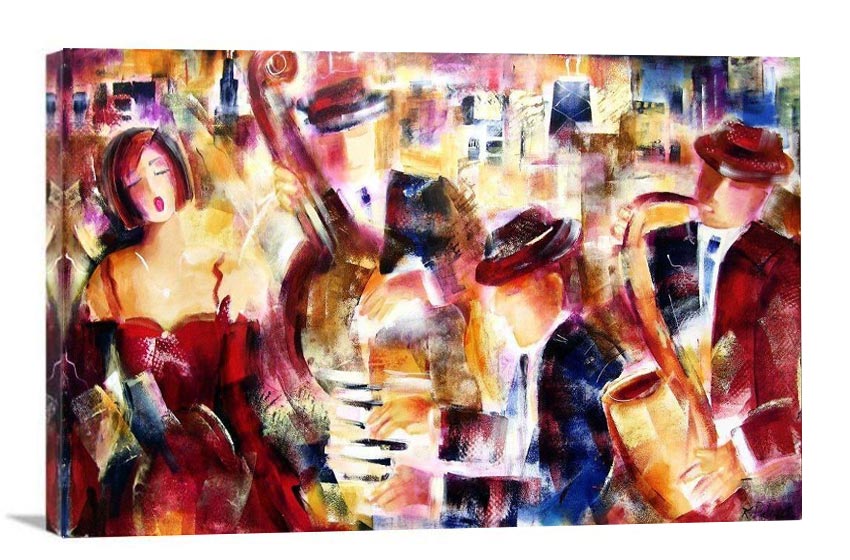 Jazz Music Canvas Print -  