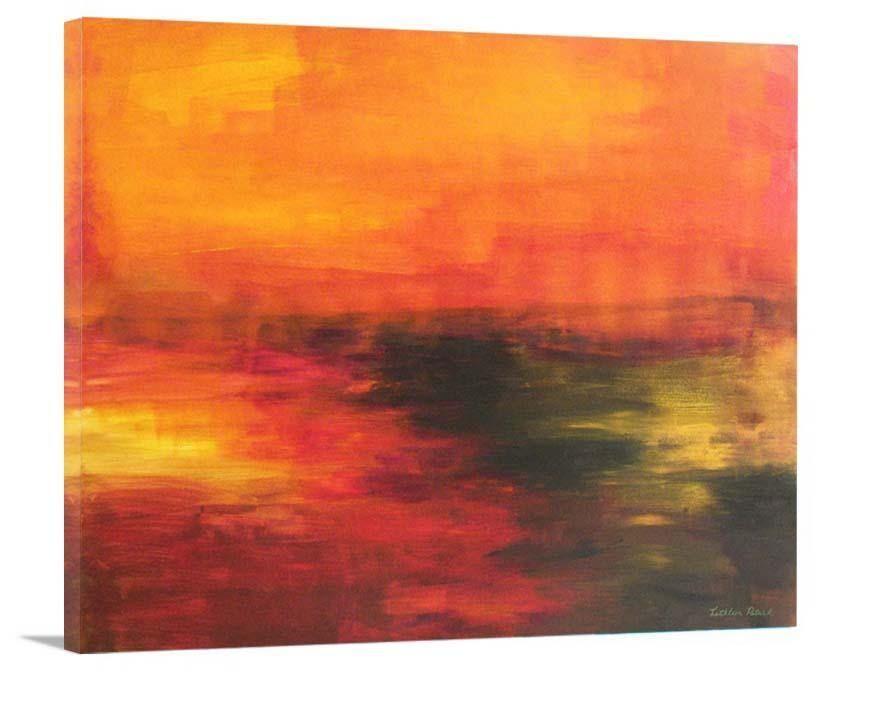 Abstract Landscape Artwork Print - "Sunset On The Cove" - Chicago Skyline Art