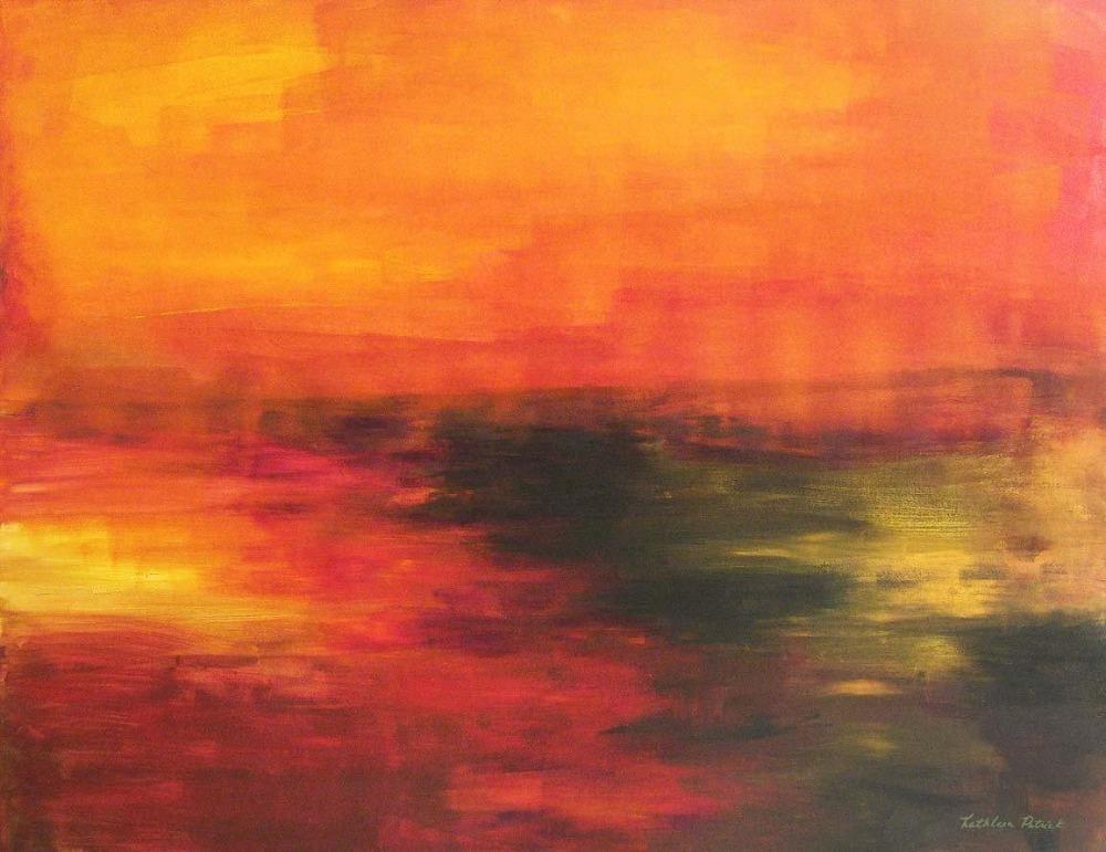  Abstract Landscape - Sunset on the Cove