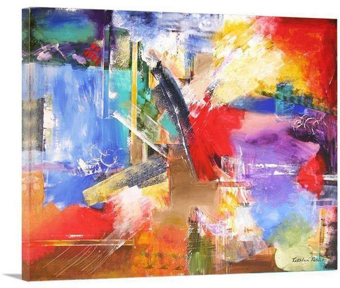 Colorful Abstract Art Canvas Print - "Synthesis"