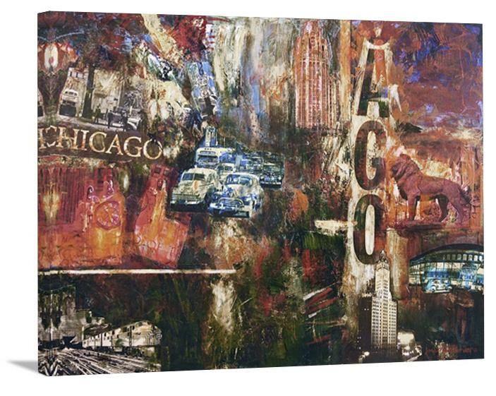 Chicago Vintage Photo Art Print - "Old Chicago" - Chicago Skyline Art