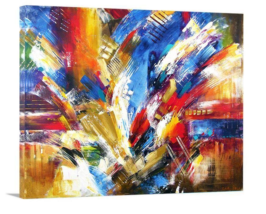 Large Abstract Art Print -"Urban Energy" - Chicago Skyline Art