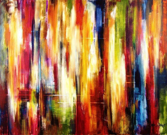 abstract cityscape painting - print on canvas