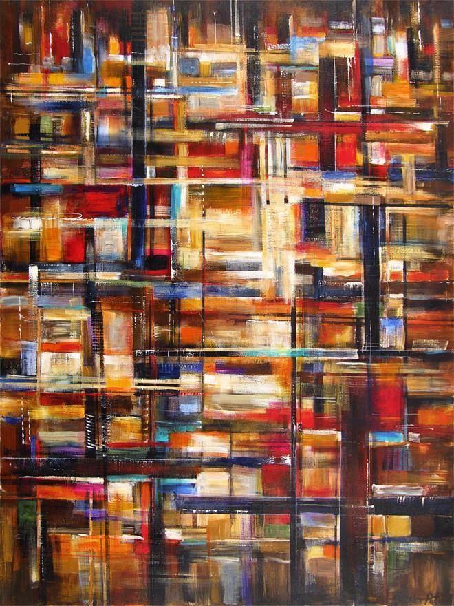 Abstract Canvas Print - "City Lights"