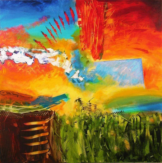 This contemporary abstract painting can now be purchased as a giclee print on canvas.