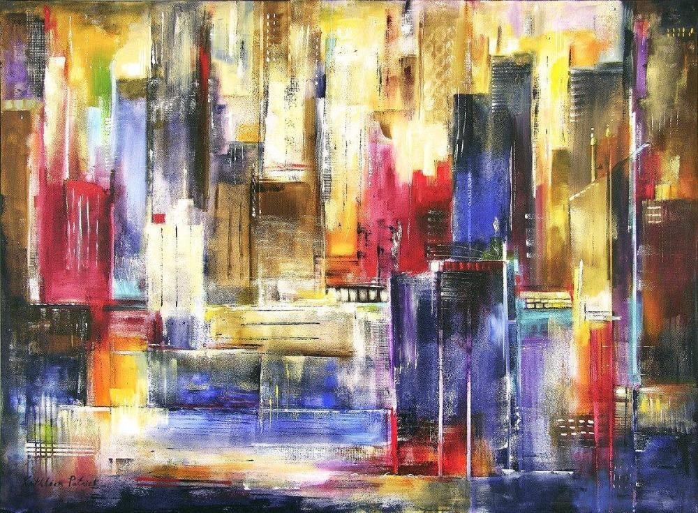 Abstract Cityscape Canvas Print- In the City Today