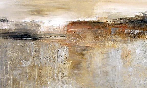 Abstract Contemporary Landscape Painting Print - detail
