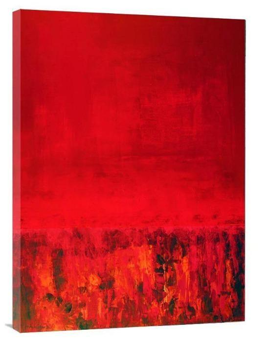 Abstract Landscape Artwork Print -"Red Dreams" - Chicago Skyline Art
