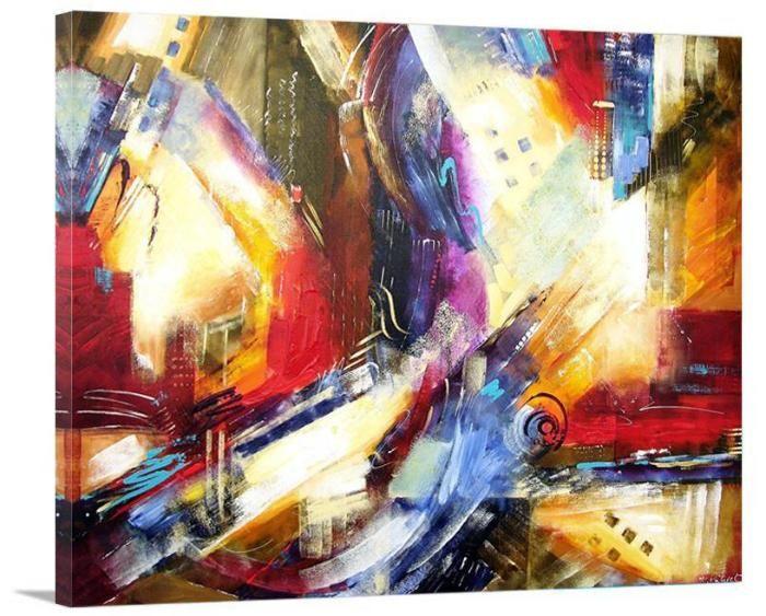 Abstract Art Canvas Print- "Zero Gravity" - Chicago Skyline Art