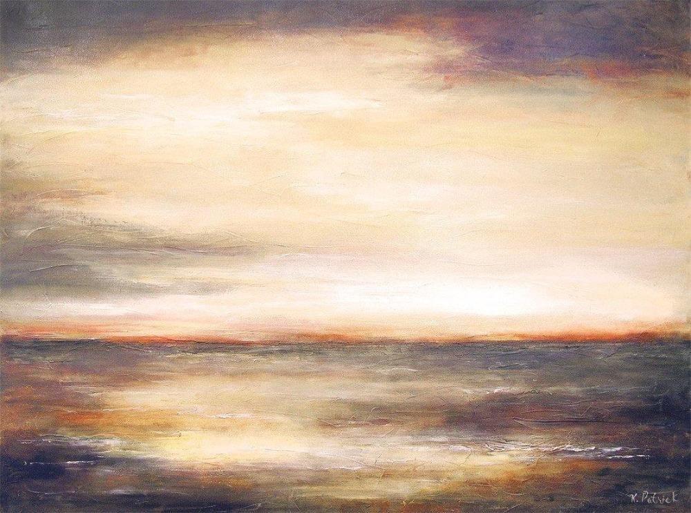 Lake Michigan Sunrise Painting Canvas Print