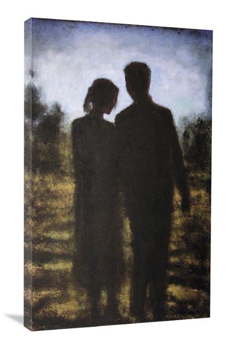 Romantic Painting Print - "A Walk in the Park" - Chicago Skyline Art