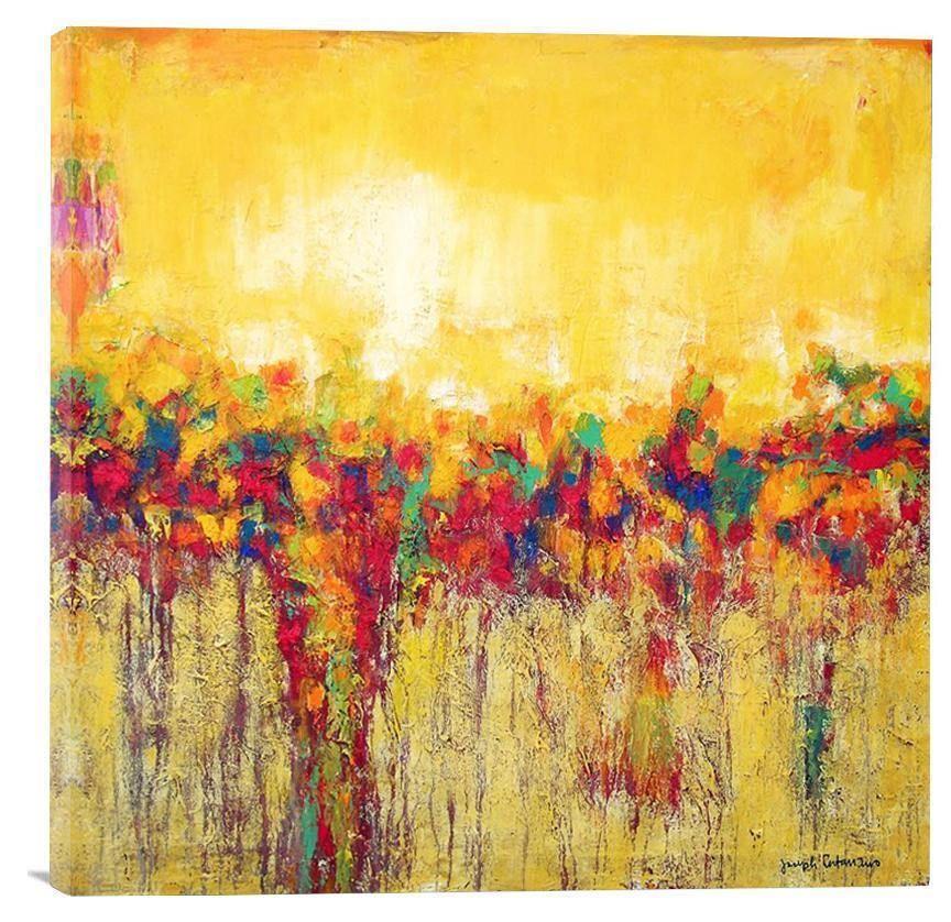 Abstract Landscape Print - "Summer Fields of Flowers" - Chicago Skyline Art