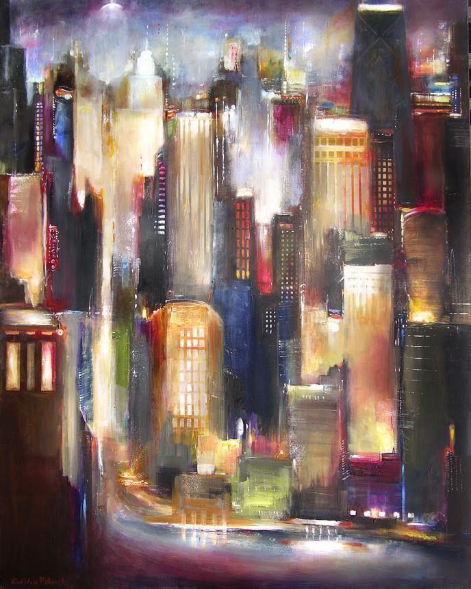Chicago River Skyline Canvas Print