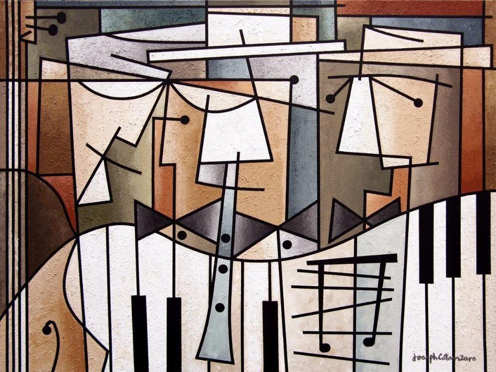 Music Art  Print  - "Three Musicians"