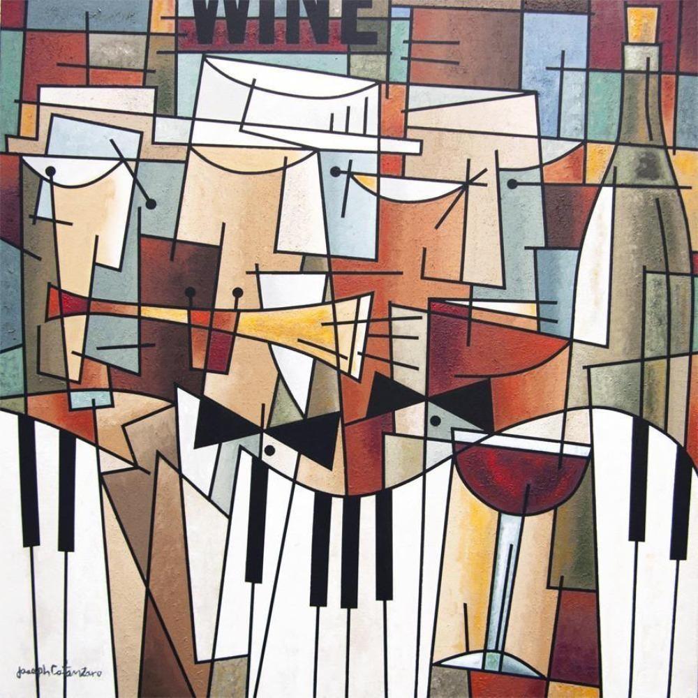 Wine and Music Canvas Art Print