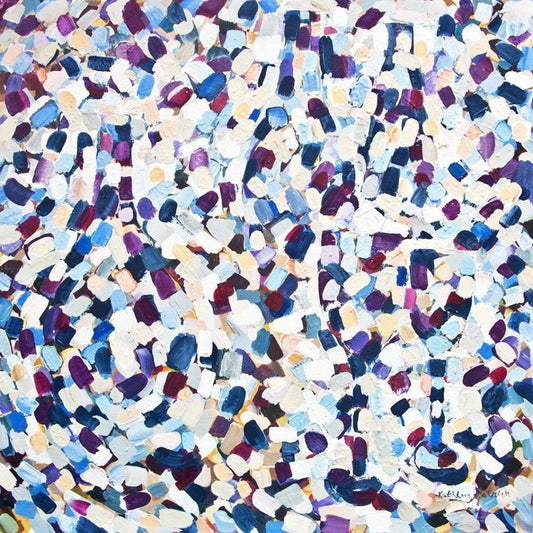 Abstract Wine Art Print on Canvas -  "Wine Bottles and Glasses"