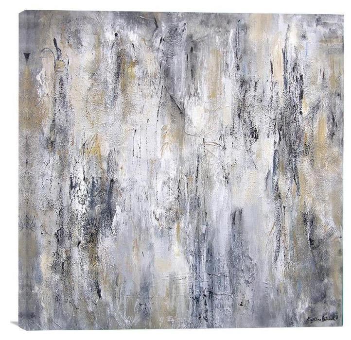 Neutral Abstract Canvas Print "Impressions of Time" 