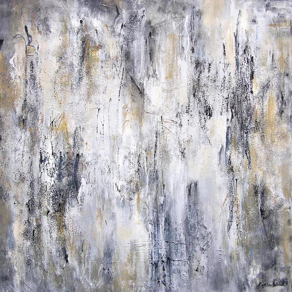 Neutral Abstract Canvas Print "Impressions of Time" 