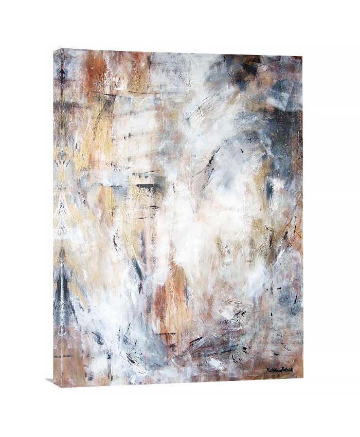 Neutral Abstract Canvas Wrap Print - "The Silence of Time"