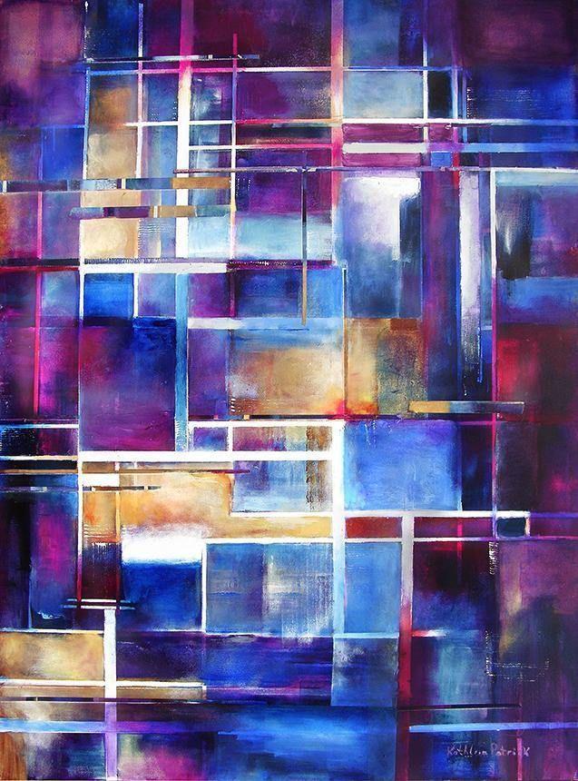 Abstract Cityscape Canvas Print - "Within the City"