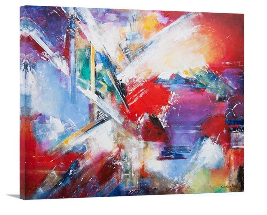 Colorful Abstract Painting Print - "At Play" - Chicago Skyline Art
