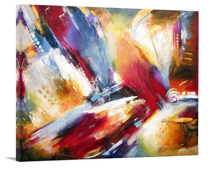 Abstract Art Canvas Print - "Momentum" - Chicago Skyline Art