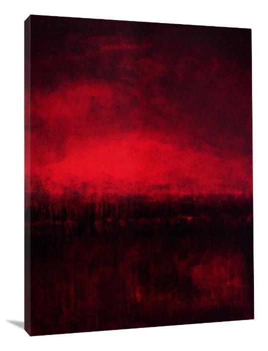 Red Abstract Art Print - "Red Dream" - Chicago Skyline Art