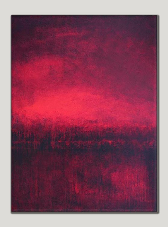 Abstract Landscape Canvas Print - Red Dreams