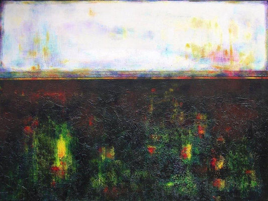 Contemporary Landscape Print on Canvas- "Springtime Fields"