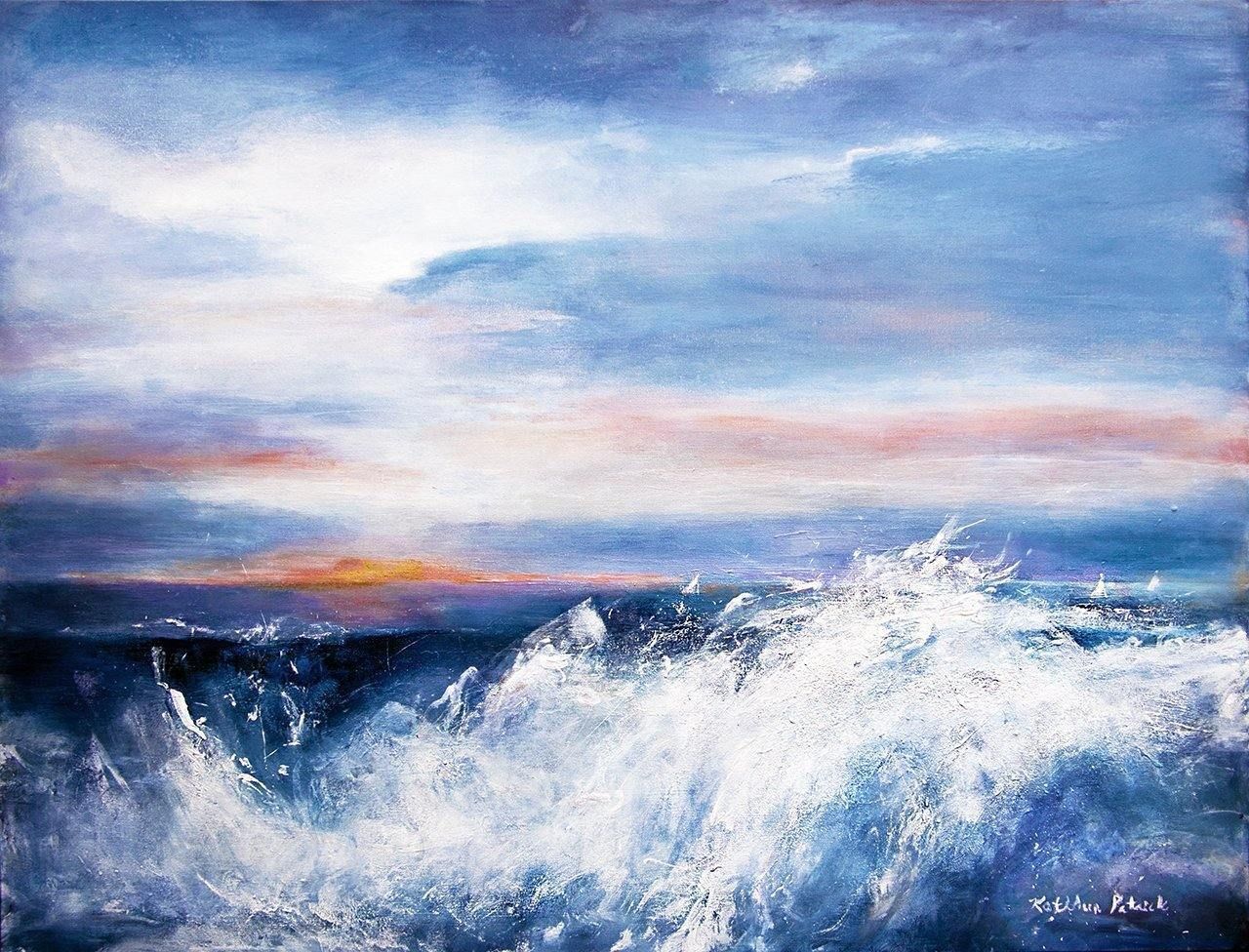 Ocean wave paintings - Original seascape; surf; tropical; sunset; painter; abstract; marine; art; gallery; Chicago art for sale.; contemporary art for sale; Chicago artists; Chicago art gallery