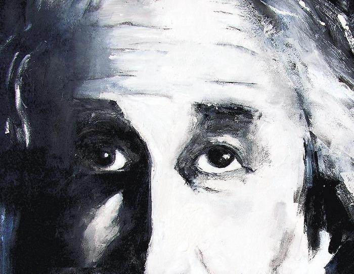Einstein Portrait Canvas  - "Einstein" - Chicago Skyline Art