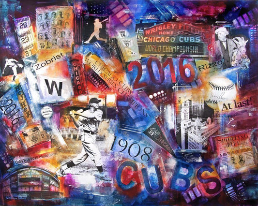 Chicago Cubs 2016 World Series Stretched Canvas Wrap Print