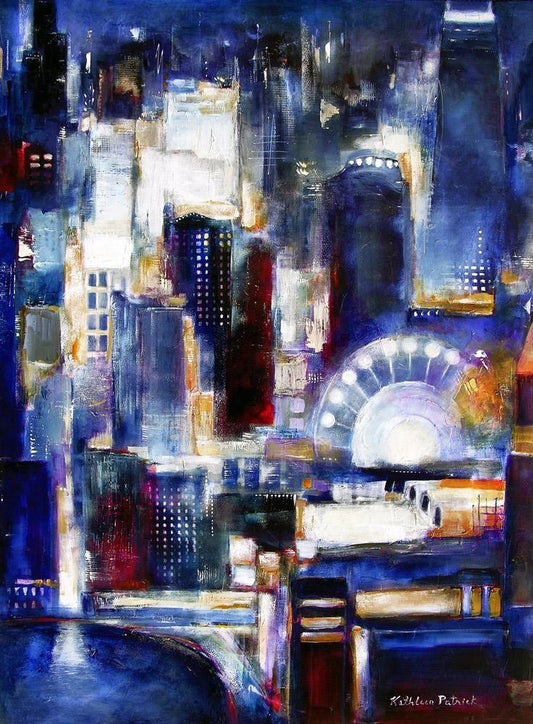 Chicago Skyline Canvas Print - "Navy Pier Skyline" - Chicago Skyline Art